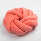 Подушка - узел «Этель», d=33 см, велюр, коралловая - Фото 4