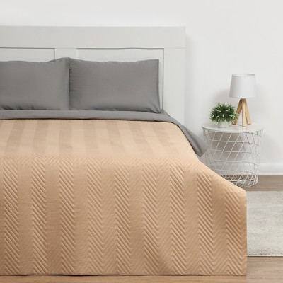 Покрывало Экономь и Я 200*210±5см, цв. бежевый, микрофайбер,210 г/м2,100% п/э