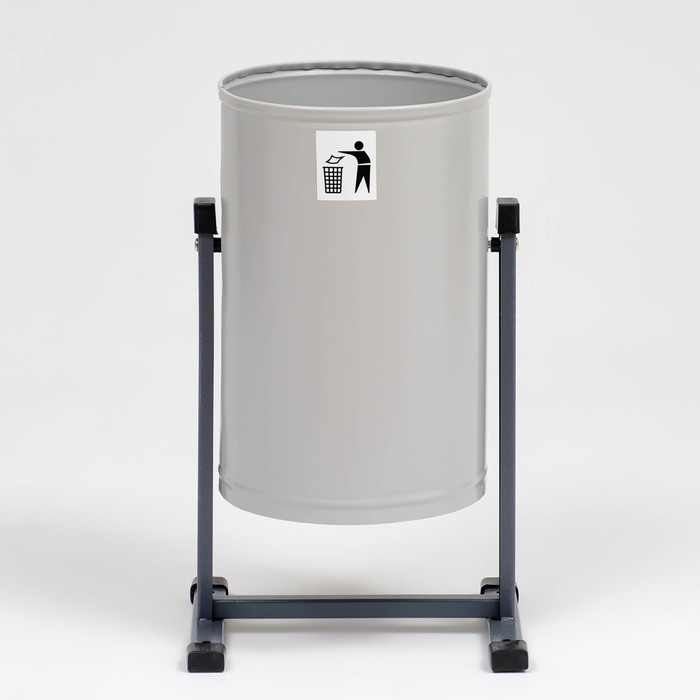 Урна для мусора «Уралочка Бюджет», уличная, 21 л, 35×55×26.5 см, бак 0.6 мм, серая - Фото 1