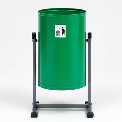 Урна уличная «Уралочка Бюджет», 21 л, 35×55×26.5 см, бак 0.6 мм, зелёная