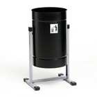 Урна для мусора «Уралочка Бюджет», уличная, 21 л, 35×55×26.5 см, бак 0.6 мм, чёрная - Фото 1