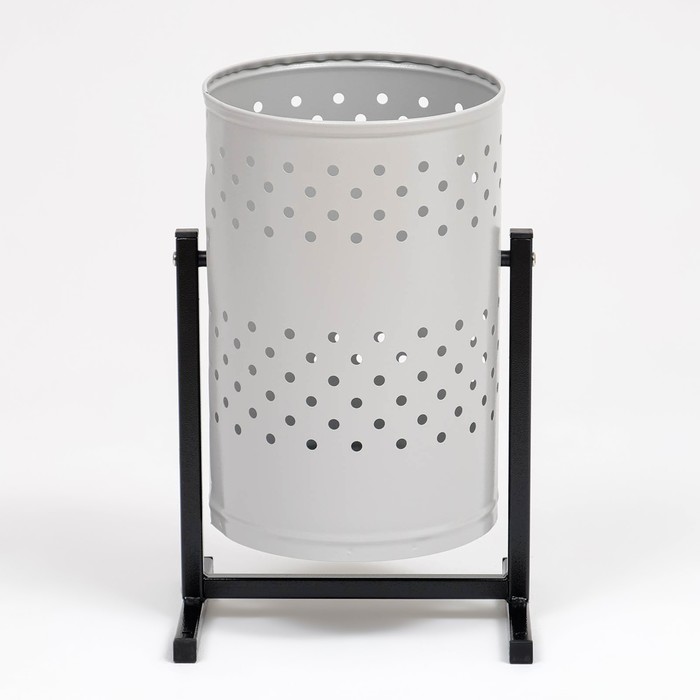 Урна для мусора «Уралочка», уличная, 21 л, 32×50×26.5 см, бак 0.6 мм, белая - Фото 1