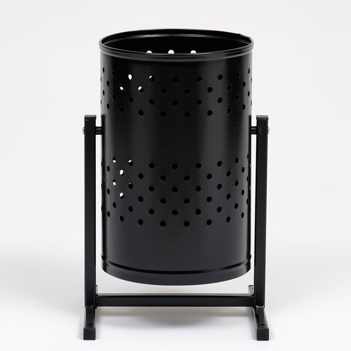 Урна для мусора «Уралочка», уличная, 21 л, 32×50×26.5 см, бак 0.6 мм, чёрная - Фото 1