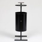 Урна для мусора «Космос», уличная, с пепельницей, 21 л, 32×82.5×28.5 см, бак 0.6 мм, чёрная - Фото 2