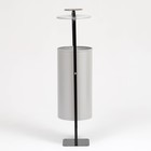 Урна для мусора «Сатурн», уличная, с пепельницей, 28 л, 104×31×26,5 см, бак 0,6 мм, серая - Фото 2