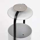 Урна для мусора «Сатурн», уличная, с пепельницей, 28 л, 104×31×26,5 см, бак 0,6 мм, серая - Фото 3