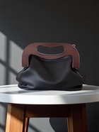 Ручка-фермуар для сумки, деревянная, на магнитах, с креплением, 27×12×2.5 см, коричневая - Фото 11