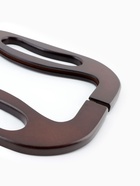 Ручка-фермуар для сумки, деревянная, на магнитах, с креплением, 27×12×2.5 см, коричневая - Фото 5