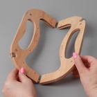 Ручка-фермуар для сумки, деревянная, на магнитах, с креплением, 27×12×2.5 см, бежевая - Фото 2