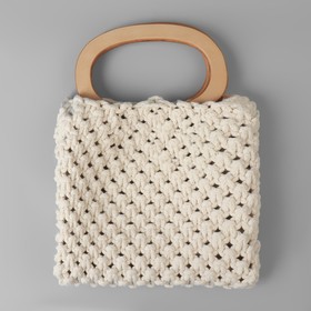 Ручки для сумок деревянные, d=13×7.5 / 17×11.5 см, 2 шт., бежевые