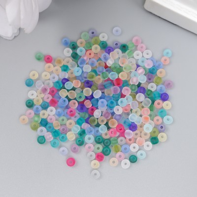 Бисер стекло 8/0 «Матовый полупрозрачный. Меланж ассорти», 10 г