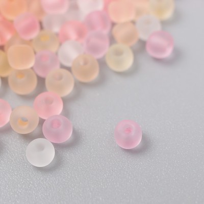 Бисер стекло 8/0 "Матовый полупрозрачный. Меланж жёлтый" 10 гр