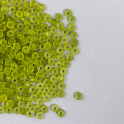 Бисер стекло 8/0 «Матовый полупрозрачный. Горчица», 10 г