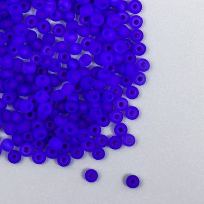 Бисер стекло 8/0 «Матовый полупрозрачный. Сапфир», 10 г