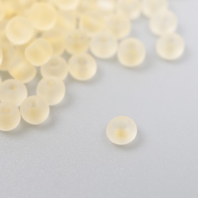 Бисер стекло 8/0 "Матовый полупрозрачный. Жёлтый" 10 гр