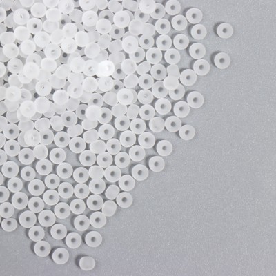 Бисер стекло 8/0 «Матовый полупрозрачный. Белый», 10 г