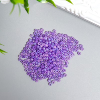 Бисер стекло 8/0 «Матовый полупрозрачный. Пурпур», 10 г