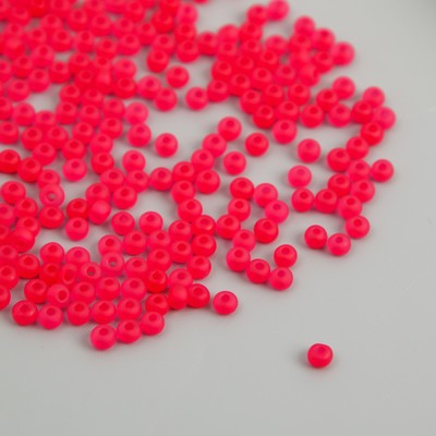 Бисер стекло 8/0 «Матовый полупрозрачный. Оранжево-красный», 10 г