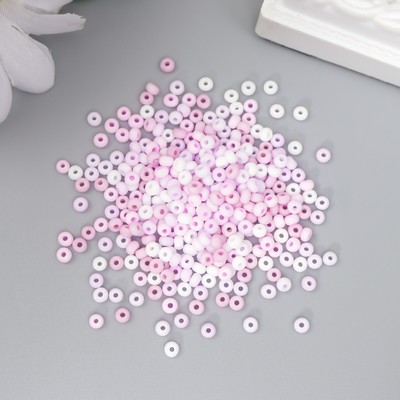 Бисер стекло 8/0 «Маршмеллоу. Матовый. Меланж. Сирень», 10 г