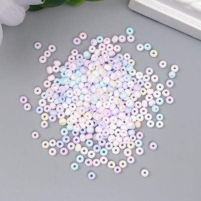 Бисер стекло 8/0 «Маршмеллоу. Матовый. Меланж. Сиренево-голубой», 10 г