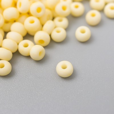 Бисер стекло 8/0 «Маршмеллоу. Матовый. Тёмно-жёлтый», 10 г