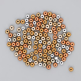 Бисер стекло 6/0 «Металлик. Меланж. Золото и серебро», 10 г