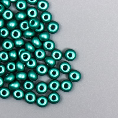 Бисер стекло 6/0 «Металлик. Тёмно-бирюзовый», 10 г