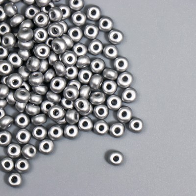 Бисер стекло 6/0 «Металлик. Серебро», 10 г