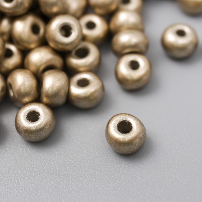 Бисер стекло 6/0 «Металлик. Светлая бронза», 10 г