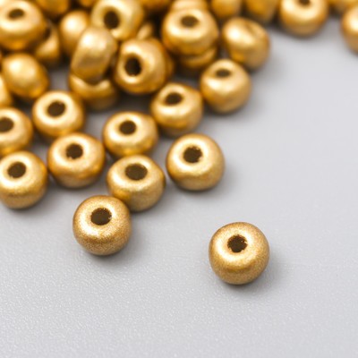 Бисер стекло 6/0 «Металлик. Золото», 10 г