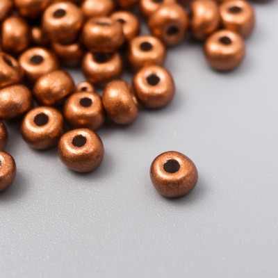 Бисер стекло 6/0 «Металлик. Красная медь», 10 г