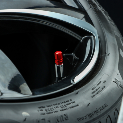 Колпачок на шинный вентиль TORSO, красный, набор 4 шт