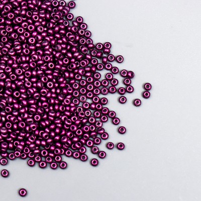 Бисер стекло 11/0 «Металлик. Баклажан», 10 г