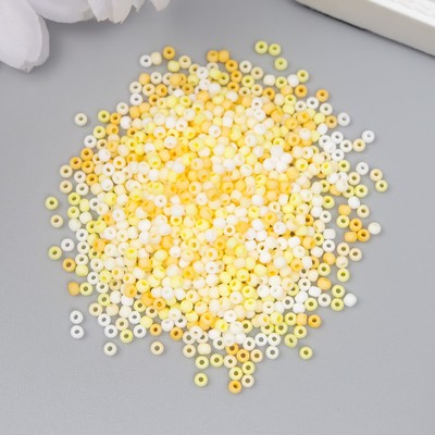 Бисер стекло 11/0 «Матовый. Меланж жёлтый», 10 г