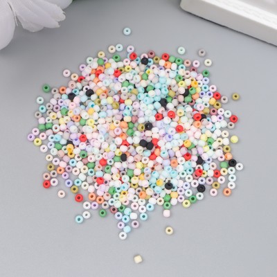Бисер стекло 11/0 «Матовый. Меланж цветной», 10 г