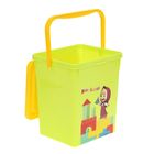 Ящик для игрушек "Маша и Медведь" с крышкой и ручкой, 8 л, цвет салатовый - Фото 3