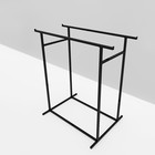 Вешало напольное двурядное 140×85×150 см, цвет чёрный - Фото 2