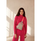 Сумка слинг молодёжная TEXTURA, искусственная кожа, цвет серый - фото 25463109