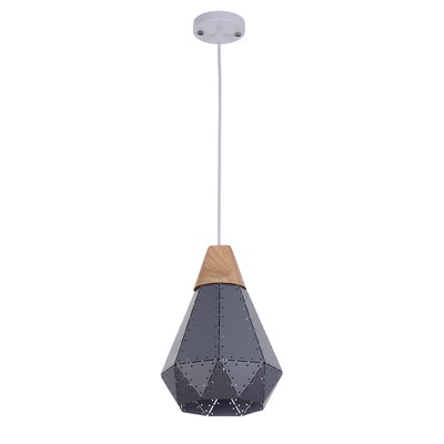 Светильник BayerLux Подвес «Перфорация» Е27 серый 22×22×30-180 см