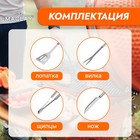 Набор для барбекю Maclay: вилка, щипцы, лопатка, нож, 38.5 см - Фото 2