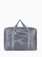 Сумка дорожная на молнии, складная в косметичку, наружный карман, держатель для чемодана, серая, оранжевая - Фото 5