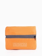 Сумка дорожная на молнии, складная в косметичку, наружный карман, держатель для чемодана, серая, оранжевая - Фото 3