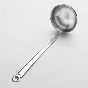 Половник, 150 мл, 9 см, цельнометаллическая ручка, цвет серебряный