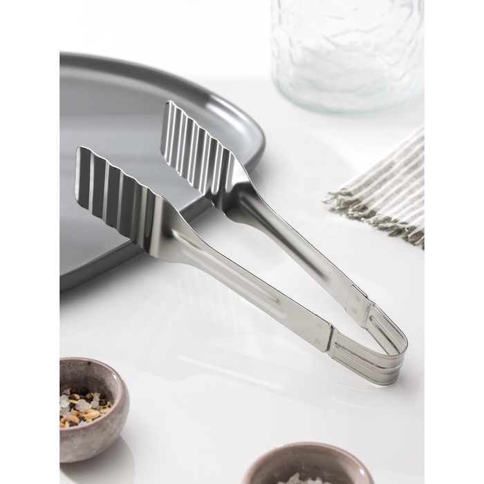 Щипцы кухонные «Поварские», длина 22 см, нержавеющая сталь - Фото 1