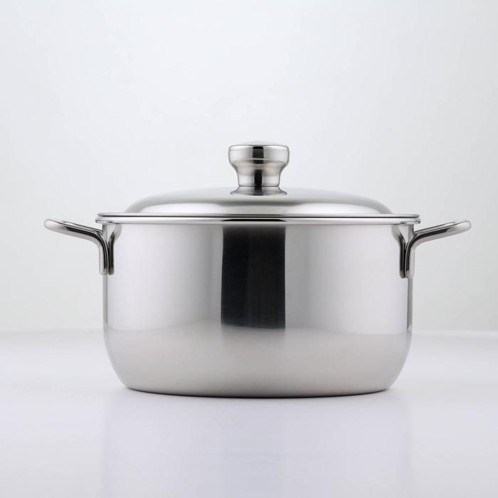Кастрюля из нержавеющей стали «Классика», 3 л, металлическая крышка - Фото 1