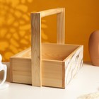 Кашпо деревянное "Мрамор" эпоксидная смола 29,9х21х25 см - фото 53691635