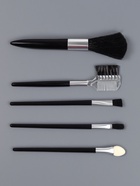 Набор кистей для макияжа SMOKY, 5 шт., футляр с зеркалом, чёрный - Фото 6