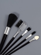 Набор кистей для макияжа SMOKY, 5 шт., футляр с зеркалом, чёрный - Фото 7