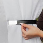 Подхват для штор из кожзаменителя, 35×2.5 см, чёрный - Фото 3