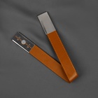 Подхват для штор из кожзаменителя, 35 × 2,5 см, цвет коричневый - Фото 2